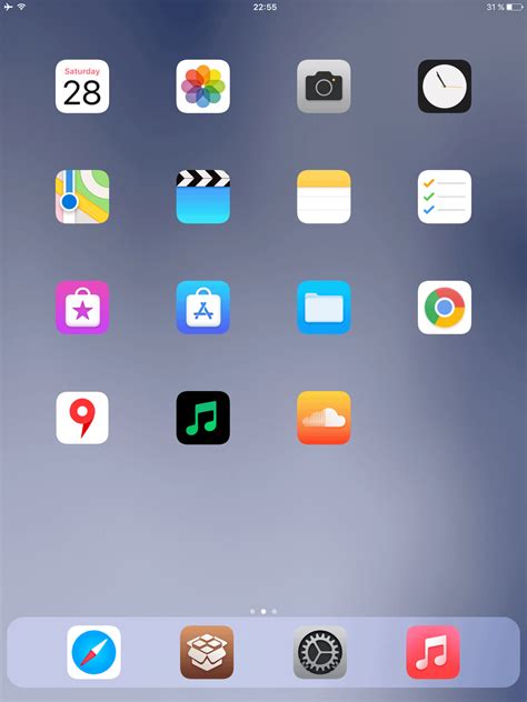 [setup] Ipad 4 2012 Modern Look Ios 10 3 4 Tweaks List In Comments R Iosthemes