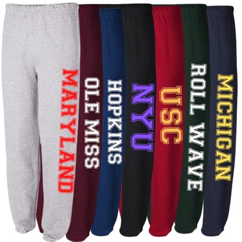 Custom College Sweatpants College Apparel College Gear - Etsy