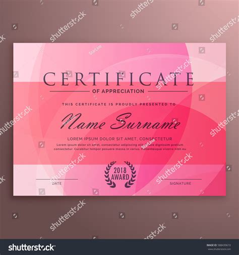 655 Appreciation Certificate Design Pink Images, Stock Photos & Vectors ...