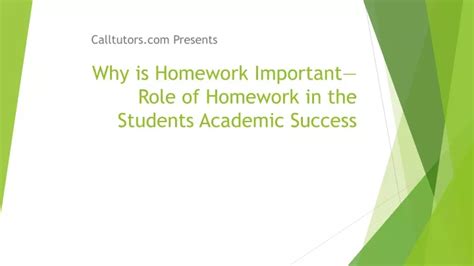 Ppt Why Is Homework Important—role Of Homework In The Students