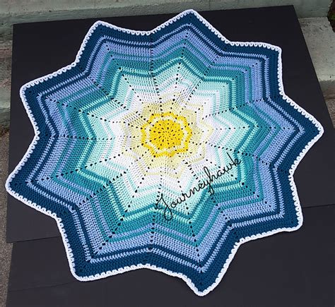 Ravelry 9 Pointed Star Round Ripple Pattern By Gene Saunders