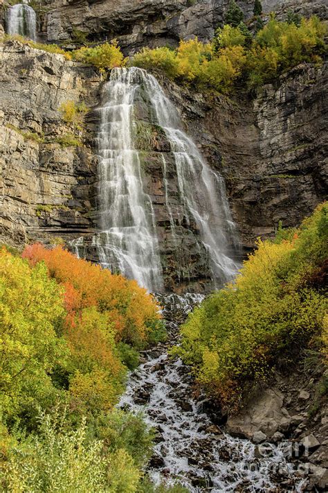 Autumn Bridal Veil Falls Provo Canyon Utah Photograph By Gary