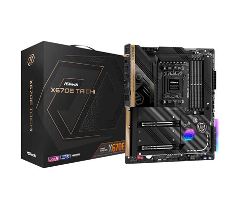 Asrock X670e Taichi Amd X670 Am5 Eatx 4 Ddr5 2 Usb4 Hdmi Wi Fi