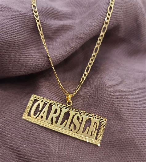 10k Gold Custom Name Necklace Atelier Yuwaciaojp