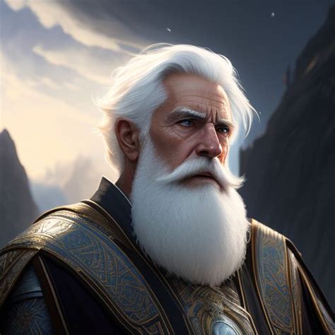 Elias79 An Elderly Man With White Hair And A White Beard Wears A