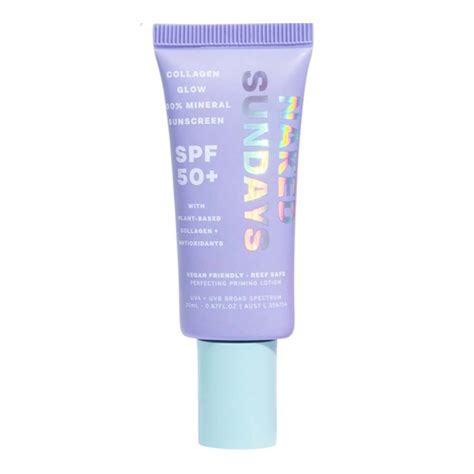 NAKED SUNDAYS SPF50 Collagen Glow 100 Mineral Priming Perfecting Lotion 20ml