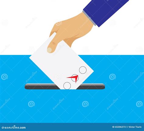 M O Que P E O Papel De Vota O Na Urna De Voto Ilustra O Do Vetor