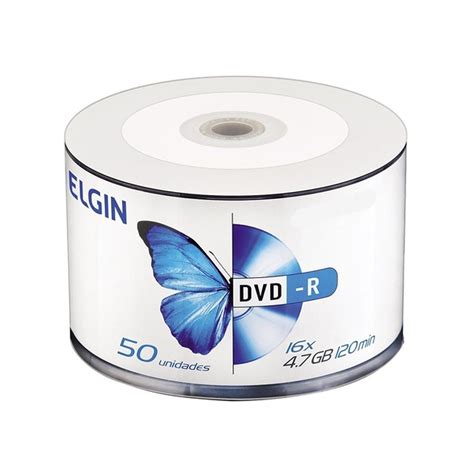 DVD R Gravável 4 7GB Elgin Bulk C 50 UN Tebel Suprimentos Sua