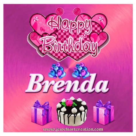 Happy Birthday Brenda Birthday Greeting Jewels Art Creation