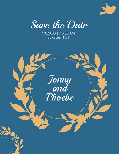 Free Save The Date Flyer Templates And Examples Edit Online And Download