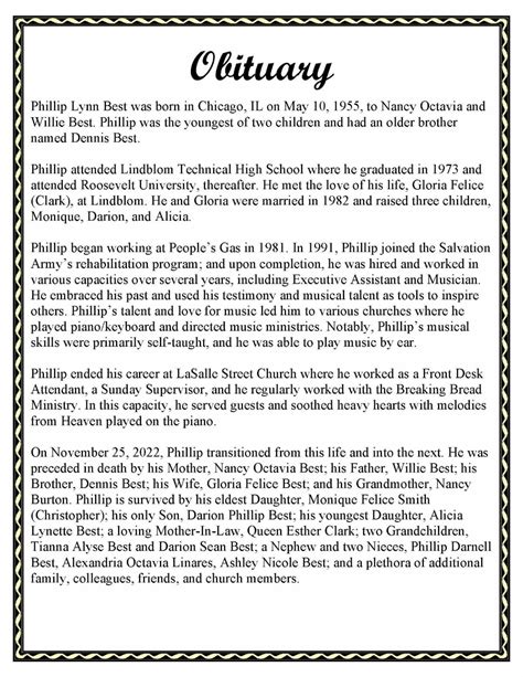 Memorial Tribute to the Life and Legacy of Phillip Tober