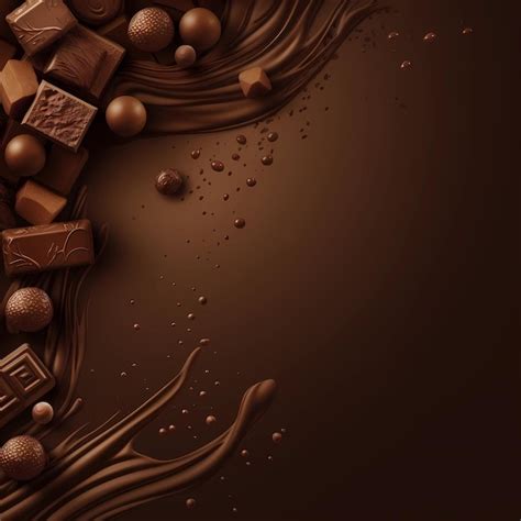 Fondo de chocolate realista para el día mundial del chocolate Foto