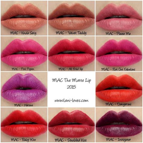 Mac lipstick collection swatches – Artofit