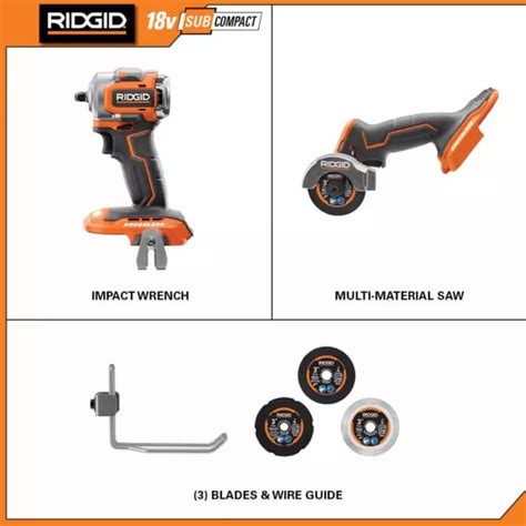 Ridgid Volt Subcompact Lithium Ion Brushless Cordless In Impact