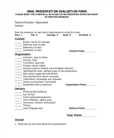 Free 22 Presentation Feedback Forms In Pdf Excel Ms Word