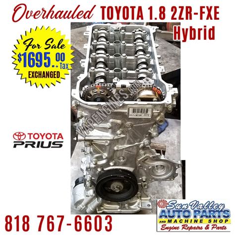 Overhauled Toyota Prius 1.8 2ZR-FXE Engine Sale