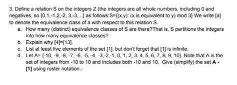 [solved] 3 Define A Relation S On The Integers Z The Integers Are