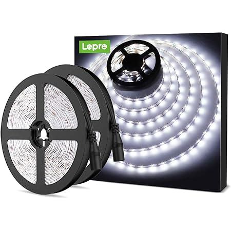 JOYLIT 12V Ruban à LED Blanc froid 6500K 5 Mètres Flexible 300 LEDs