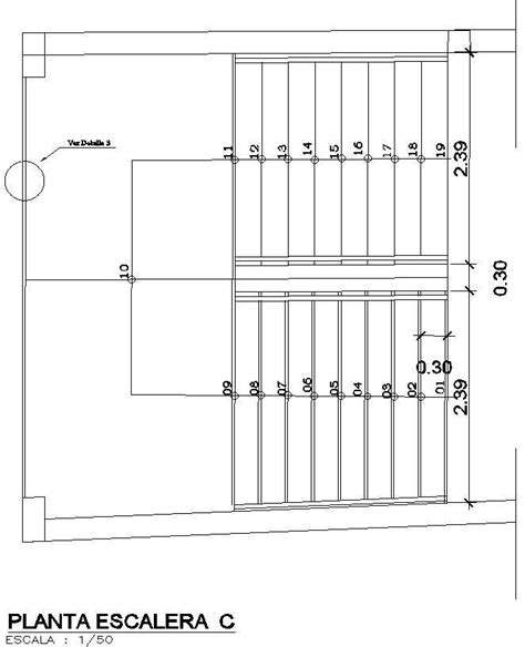 Stair design in detail AutoCAD drawing, 2D drawing, dwg file, CAD file ...