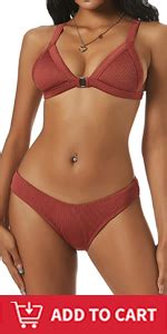 Amazon ZAFUL Women S Tie Back Padded High Cut Bralette Bikini Set Two Piece Swimsuit