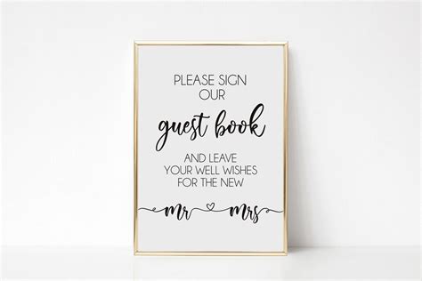 Wedding Guest Book Sign Wedding Guest Book Print Please Sign - Etsy