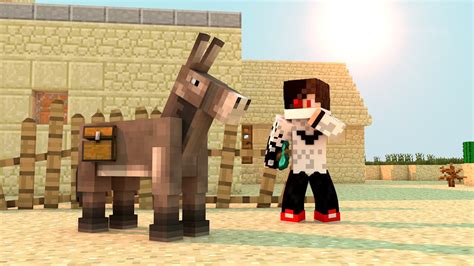 Como Domar E Coloca Ba No Burro Minecraft Youtube