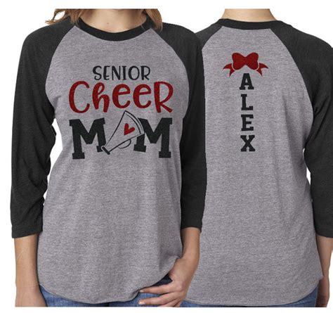 Glitter Senior Cheer Mom Shirt Cheer Mom Shirt Cheer Bling Etsy Uk