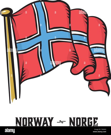 Norwegische Flagge Stock Vektorgrafiken Kaufen Alamy