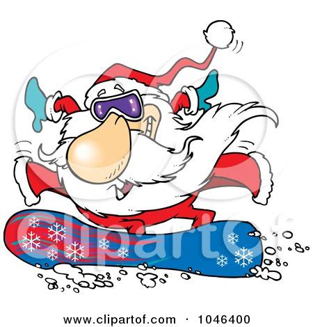 Snowboards Santa Clip Art Library