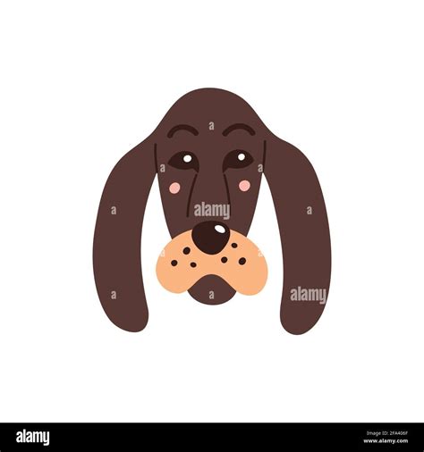 Cara Del Perro Ilustraci N Vectorial De Divertida Mascota De Dibujos