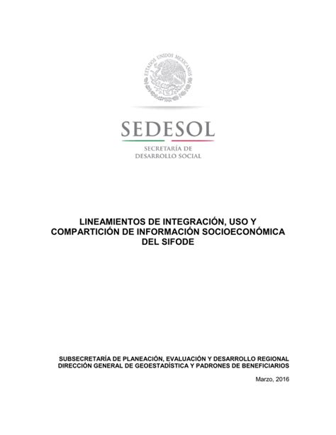 LINEAMIENTOS DE INTEGRACI N USO Y COMPARTICI N DE INFORMACI N