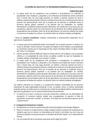 Resumen Siglo XVIII en España PDF