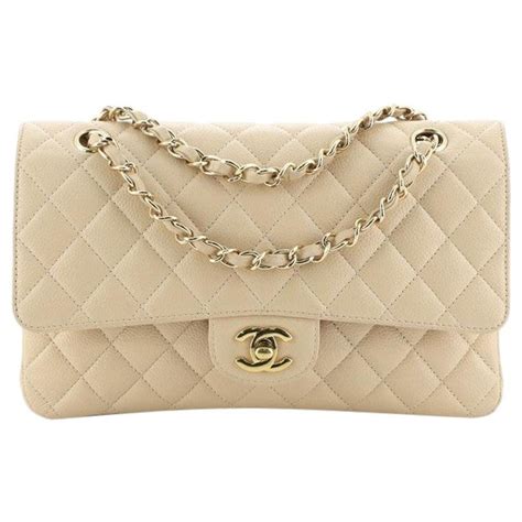 Chanel Vintage Classic Double Flap Bag Quilted Caviar Medium At 1stdibs