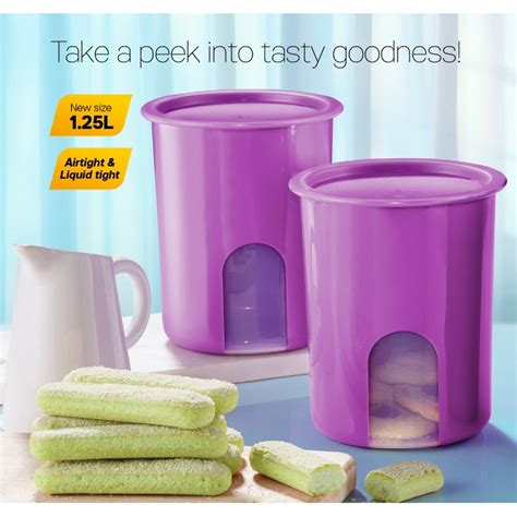 One Touch Window Canister Set 4 125l Tupperware Plus