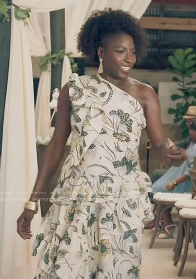 Wornontv Novas Floral One Shoulder Dress On Queen Sugar Rutina