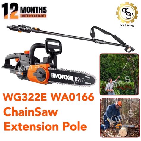 Kim S WORX WG322E Cordless Compact Chainsaw 20V 25 Cm Chain Bar