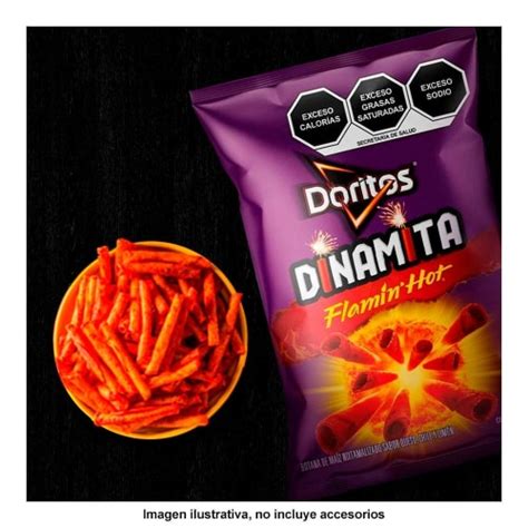 Botana Sabritas Doritos Dinamita Flamin Hot Queso Chile Y Limón 305 G