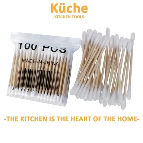 Kuche Pcs Medical Ear Cleaning Wood Sticks Double Headed Bamboo