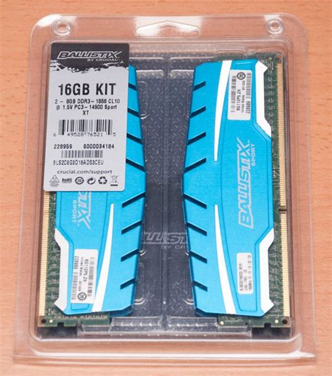 Crucial Ballistix Sport Xt Ddr3 1866mhz 16gb Memory Kit Review Eteknix