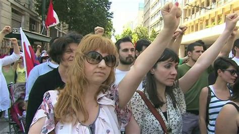 Greeks Stage Strike And Hold Protests Over Austerity BBC News