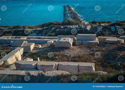 Ancient Mycenaean Ruins On The Island Of Naxos With An Old Bridge