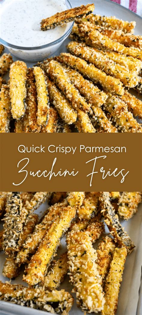 Quick Crispy Parmesan Zucchini Fries - Yummy and fully