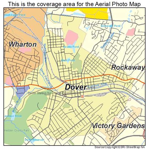 Aerial Photography Map of Dover, NJ New Jersey