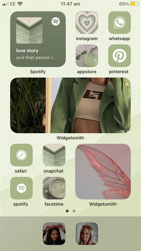 Sage Green Home Screen In 2021 Iphone Photo App Iphone Wallpaper App