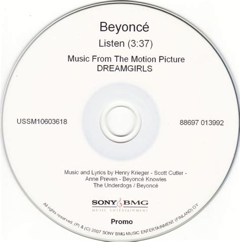 Beyoncé – Listen (2007, CDr) - Discogs