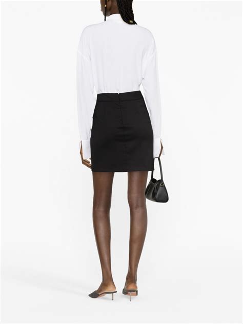 Genny Pussy Bow Collar Shirt White Farfetch