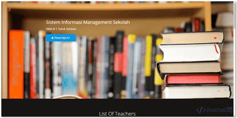 Aplikasi Managemen Sekolah Berbasis Web PHP StokCoding