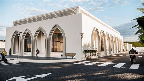 Modern Minimalist Mosque Design On Behance Mosque Design Mosque