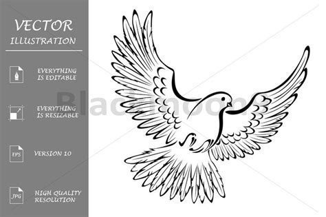 Stylized Dove Graphic By Blackmoon9 · Creative Fabrica Stylized