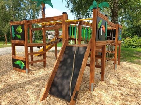 Jungle Castle With Slide Slides Playground Equipment Lars Laj